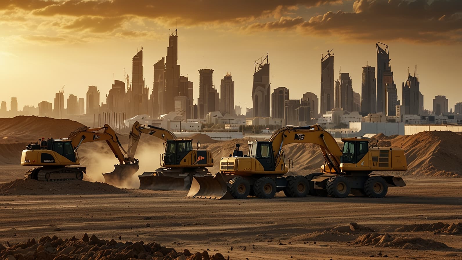 Construction Equipment in Action - Mag Arabia Equipment Rental